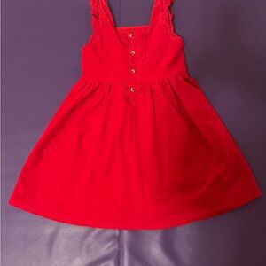 Vibrant Red Sleeveless Dress